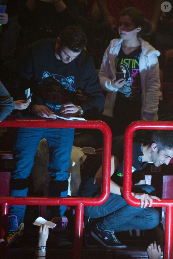 Baptiste Giabiconi au concert de Justin Bieber au Palais Omnisports de Paris Bercy le 19 mars 2013.
