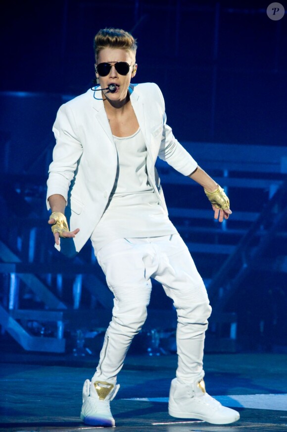 Justin Bieber en concert au Palais Omnisports de Paris Bercy le 19 mars 2013.