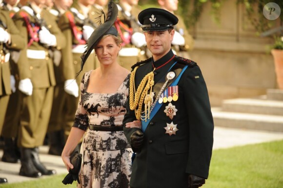 Le prince Edward et la comtesse Sophie de Wessex le 20 octobre 2012 au mariage de Guillaume de Luxembourg et Stéphanie de Lannoy.
