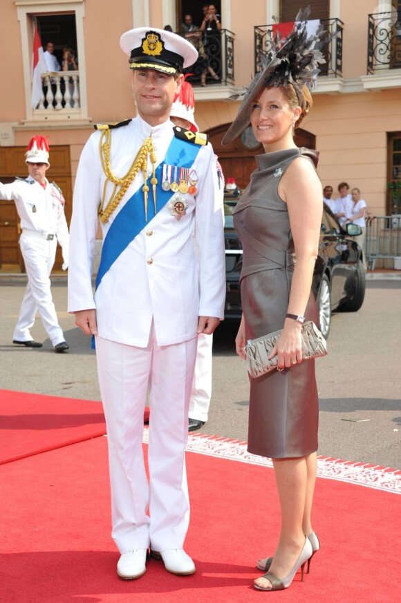 Le prince Edward et la comtesse Sophie de Wessex au mariage du prince Albert et de la princesse Charlene le 2 juillet 2011 à Monaco