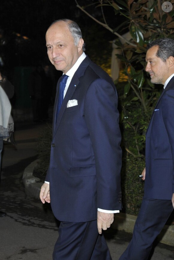 Laurent Fabius lors du 28eme dîner annuel du Crif au Pavillon d'Armenonville à Paris le 20 mars 2013.