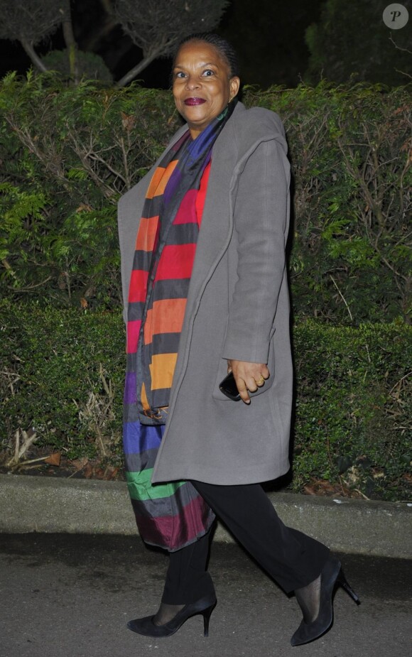 Christiane Taubira lors du 28eme dîner annuel du Crif au Pavillon d'Armenonville à Paris le 20 mars 2013.