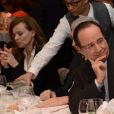 François Hollande et Valérie Trierweiler lors du 28eme dîner annuel du Crif au Pavillon d'Armenonville à Paris le 20 mars 2013.