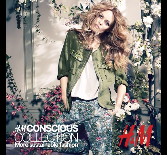 Vanessa Paradis joue sur la fibre verte en posant pour la collection Counscious d'H&M.