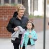 Deborra-Lee Furness, la femme de Hugh Jackman, avec sa fille Ava à New York le 23 mars 2013