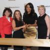 Andrea Shapiro Davis, Heather Nidetch, Jennifer Hudson et Cheryl Callan fêtent les 50 ans de Weight Watchers à New York. Le 25 mars 2013.