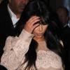 Kim Kardashian quitte son hôtel et entame son marathon promo pour le film Temptation, en salles le 29 mars. New York, le 26 mars 2013.