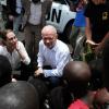 Angelina Jolie et William Hague dans le camp de réfugiés de Goma en République démocratique du Congo le 25 mars 2012 : la star et le ministre britannique des Affaires étrangères rencontrent des associations et des victimes de viols de guerre