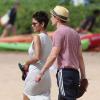 L'acteur Olivier Martinez, Halle Berry, et sa fille Nahla en vacances sur une plage d'Hawaï le 27 mars 2013.