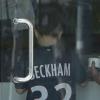 Romeo Beckham, 8 ans, porte son maillot du Paris Saint-Germain lors d'une sortie chez Pinkberry avec des copains et leur nounou. Los Angeles, le 29 mars 2013.