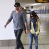 Lea Michele et son compagnon Cory Monteith arrivent à l'aéroport LAX de Los Angeles, le 5 janvier 2013.