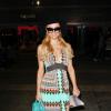 Paris Hilton, 32 ans, à son arrivée à l'aéroport de Los Angeles, le 31 mars 2013.