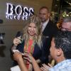 Fergie enceinte a assité à l'inauguration d'une boutique Hugo Boss à Rio de Janeiro, le 3 avril 2013.