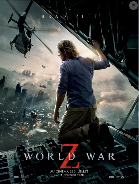 Nouvelle affiche officielle française pour World War Z avec Brad Pitt.