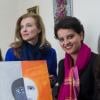 Valérie Trierweiler et Najat Vallaud-Belkacem rendent visite à une association de défense des femmes à Rabat, le 4 avril 2013.