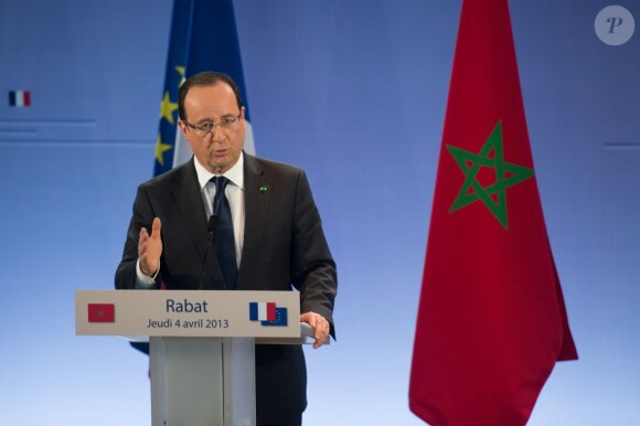 François Hollande à Rabat, le 4 avril 2013.