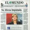 Jeudi 4 avril 2013, les journaux espagnols faisaient leurs gros titres de la convocation de l'infante Cristina devant la justice dans le cadre du scandale Noos, annoncée la veille.