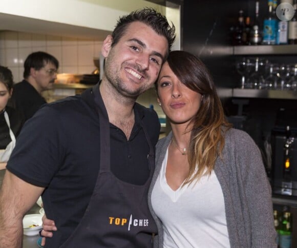 Fabien Morreale et Latifa Ichou au restaurant de Yoni Saada, Miniatures, à Paris, le 5 avril 2013.