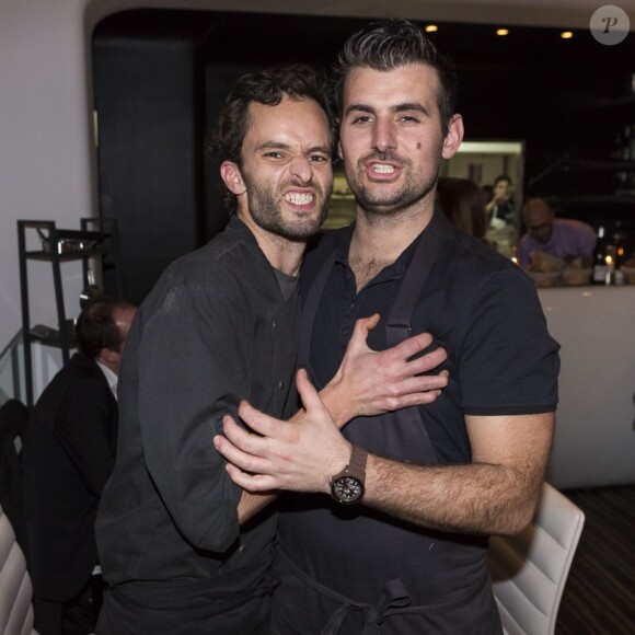 Yoni Saada et Fabien Morreale au restaurant de Yoni Saada, Miniatures, à Paris, le 5 avril 2013.