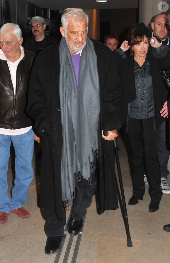 Jean-Paul Belmondo lors de la présentation du film Les Mariés de l'an II à la cinémathèque française le 1er décembre 2012