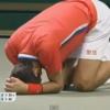 Novak Djokovic s'est blessé lors du match de Coupe Davis face à Sam Querrey à Boise le 7 avril 2013
