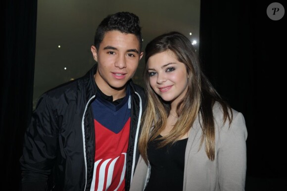 Caroline Tosca et Samir Seghir lors de la soirée Une nuit à Makala, organisée par Rio Mavuba, capitaine de l'équipe de foot de Lille, au Zénith de Lille, le 8 avril 2013.