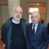 Francesco Bonami et Francois Pinault - Vernissage de l'exposition Rudolf Stingel au Palais Grassi à Venise, le 7 avril 2013.