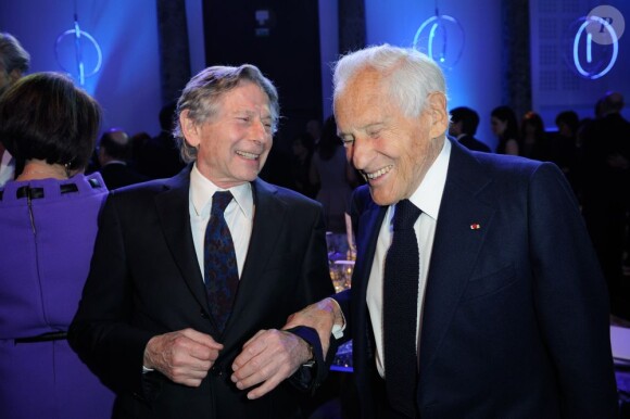 Jean d'Ormesson et Roman Polanski - Gala Scopus 2013 des Amis français de l'Université de Jérusalem, au Pavillon Cambon à Paris, le 10 avril 2013.