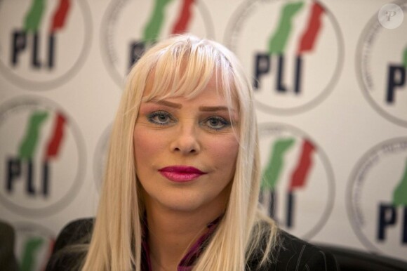 L'ex-pornstar La Cicciolina à Rome le 11 avril 2013.