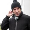 Zinédine Zidane au domaine du Haillan à Bordeaux le 11 avril 2013 où il suit un stage en vue de l'obtention de son diplôme d'entraîneur.