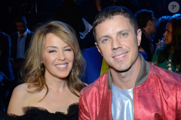 Kylie Minogue et Jake Shears lors des NewNowNext awards, le 13 avril 2013 à Los Angeles.