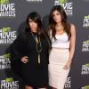 Kim Kardashian et Kylie Jenner lors des MTV Movie Awards à Los Angeles. Le 14 avril 2013.