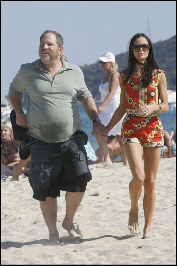 Harvey Weinstein et Georgina Chapman à Saint-Tropez en juillet 2008