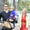 La jolie Ali Larter, son mari, Hayes MacArthur et leur fils Theodore à la fête d'anniversaire de Skyler, le fils de la styliste Rachel Zoe, à Los Angeles, le 14 avril 2013.