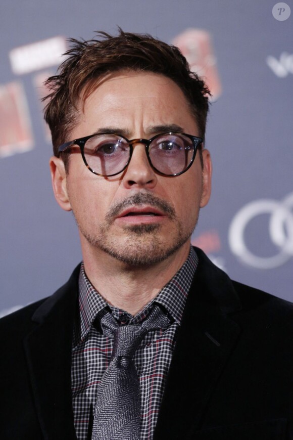 Robert Downey Jr. lors de la première parisienne de Iron Man 3 au Grand Rex le 14 avril 2013.