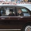 Elizabeth II et le duc d'Edimbourg aux Funérailles de Margaret Thatcher, célébrées le 17 avril 2013 en la cathédrale St Paul de Londres.