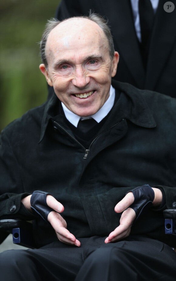 Sir Frank Williams aux funérailles de Margaret Thatcher, célébrées le 17 avril 2013 en la cathédrale St Paul de Londres.