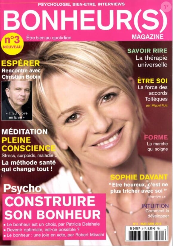 Sophie Davant en couverture de Bonheur(s)