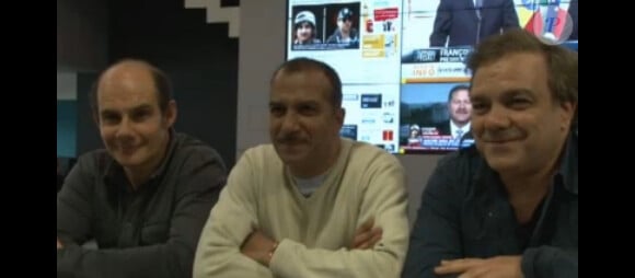 Les Inconnus dans les locaux du Parisien.