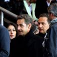 Nicolas Sarkozy lors du match PSG-Nice (3-0) au Parc des Princes le 21 avril 2013.