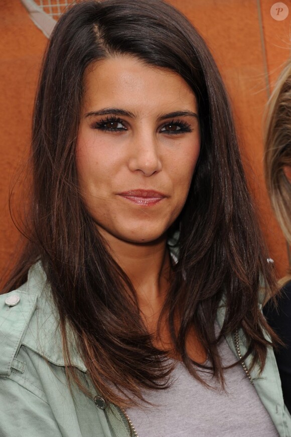 Karine Ferri à Roland Garros en juin 2012