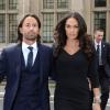 Tamara Ecclestone et son fiancé Jay Rutland à la sortie du tribunal de Londres le 22 avril 2013