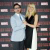 Gwyneth Paltrow et Robert Downey Jr au photocall de "Iron Man 3" à l'hôtel "The Dorchester" à Londres, le 17 avril 2013.