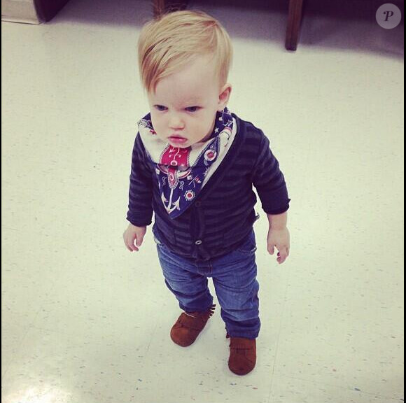Hilary Duff a posté une photo de son fils Luca sur Twitter. Avril 2013.