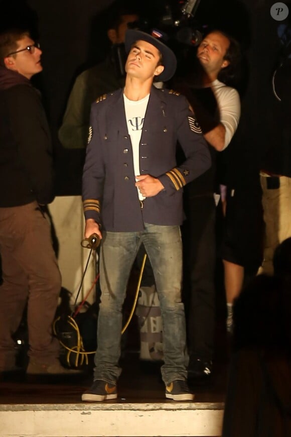 Zac Efron sur le tournage du film Townies à Los Angeles, le 26 avril 2013.