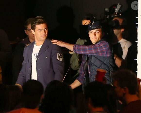 Zac Efron et Dave Franco sur le tournage du film Townies à Los Angeles, le 26 avril 2013.