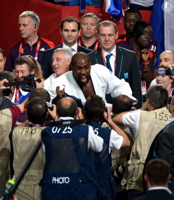 Teddy Riner lors de son sacre aux Jeux olympiques de Londres le 3 août 2012