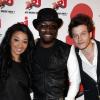 Exclusif - Will.I.Am rencontre Zayra Setouty et Sidoine Remy de la Star Academy 9 lors de l'emission de Sebastien Cauet sur NRJ a Paris, le 17 avril 2013.