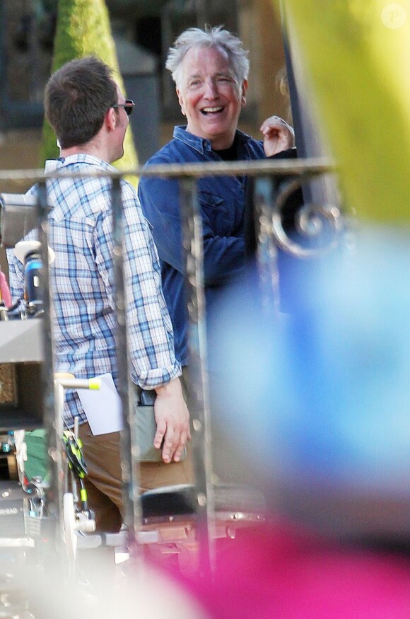 Exclusif - Alan Rickman, réalisateur, est sur le tournage du film "A Little Chaos" dans le Surrey le 23 avril 2013