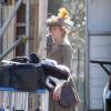 Exclusif - Kate Winslet est sur le tournage du film "A Little Chaos" dans le Surrey le 23 avril 2013